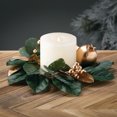 thumbnail image 3 of 13"H Sullivans Gold Berry Leaf Christmas Mini Wreath, Green, 3 of 4