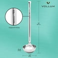 thumbnail image 6 of Vollum 1-Piece Ladle Heavy Duty Thick Stainless Steel - 6 Ounce 3.6" Bowl Diameter, 12.1" Handle Length, 6 of 6