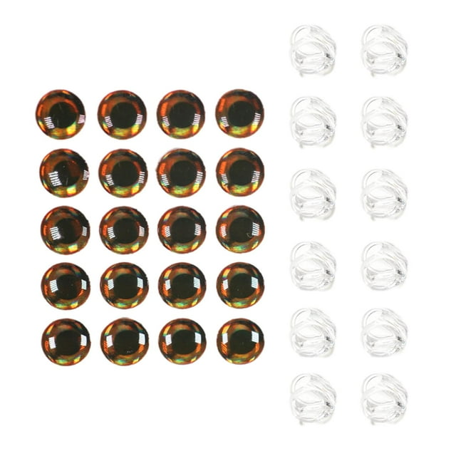 S SERENABLE 4D Bionic Fishing Eyes Sticker Lure Eyes for Tackle Accessory Jigs Fishing Baits 6mm