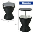 thumbnail image 3 of Costway 8 Gallon 3 in 1 Patio Rattan Cooler Bar Table Adjust Ice Bucket Black, 3 of 10