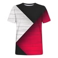 thumbnail image 4 of Mens Camisas de Manga Corta Impresión Casual Deportes Cuello Redondo Blusa, Poliéster Ligero para la Primavera Verano Al Aire Libre Uso Diario, 4 of 4