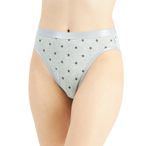Jenni Women’s Hi-Cut Bikini Underwear, Gray, Large