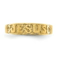 thumbnail image 5 of Solid 14k Yellow Gold Jesus Hearts Ring Band Size 5, 5 of 6