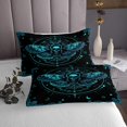 thumbnail image 3 of Erosebridal Boho Moth Coverlet Set King, Gothic Skull Bedding Set, Halloween Room Decor, 3pcs, 3 of 5