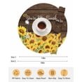 thumbnail image 6 of 15 Inch Round Placemats Set of 6, Sunflowers Non Slip Heat Insulation PP Table Mats, Wooden Yellow Summer Botanical Elegant Pastoral Washable Place Mats for Kitchen Dining Party Table Decor, 6 of 7