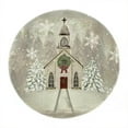thumbnail image 2 of Uutvery Christmas Snowman Round Polyester Placemats with Heat Insulated for Christmas Party Home Dining Decor, Holiday Table Decoration with One-Sided Print, 2 of 6