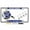 Chrome - Style 1, variant on [Officially Licensed Product] - Proud Parent US Air Force with Wings Symbol - Domed Custom-Made Personalized Narrow Thin Top 4 Hole Metal Car License Plate Frame & Free caps - Chrome Frame (Qty: 1)