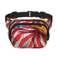 thumbnail image 1 of Lsque Sac Banane Double Couche Motif Aigle avec Drapeau Américain, Tissu Sergé Durable avec Ceinture Réglable, Randonnée en Plein Air, Course, Voyage, 1 of 9