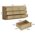 thumbnail image 2 of Luku Rattan 9 Drawer Dresser with Charging Station, Wide Farmhouse Chest for Bedroom or Living Room, 2 of 9