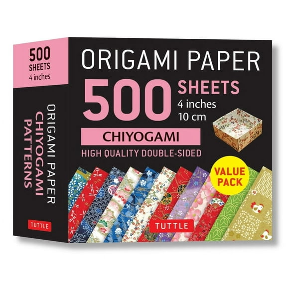 Tuttle Origami Paper 4" x 4" Chiyogami Double Sided Origami Paper, (500 Sheets)