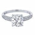 thumbnail image 2 of Gem Stone King 925 Sterling Silver Moissanite Engagement Ring for Women (2.13 Cttw, Cushion 7mm, Size 9), 2 of 2