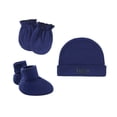 thumbnail image 2 of Sunjoy Tech 3Pcs/Set Newborn Boys Hats Mittens 0-6 Months Cotton Baby Girls Nursery Beanie Fall Winter Infant Hat, 2 of 2