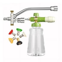 Foam-Cannon with 5 Pressure Washer Sprayer Nozzles, Foam-Cannon Dual Connector Accessory,1/4 Inch Quick Connect B