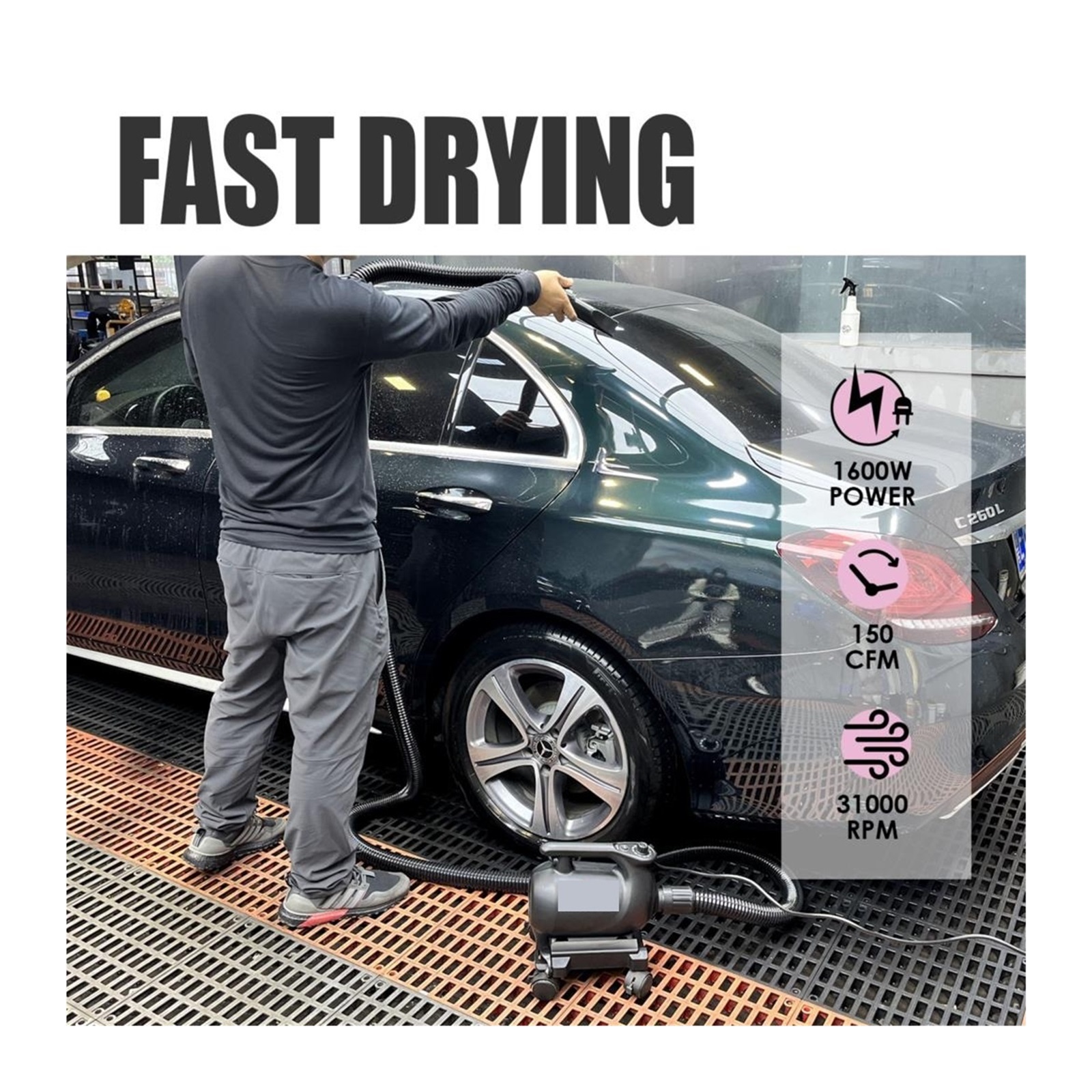 2200W Power A-12 Multi Eletric Car Duster Dryer Blower, Air Pump Compressed Black Home Air Duster Car Cleaner Air Pump ,Powerful & Energy-Efficient