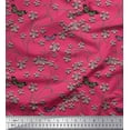 thumbnail image 1 of Soimoi Rayon Fabric Insect,Leaves & Flower Floral Print Sewing Fabric Yard 56 Inch Wide, 1 of 2