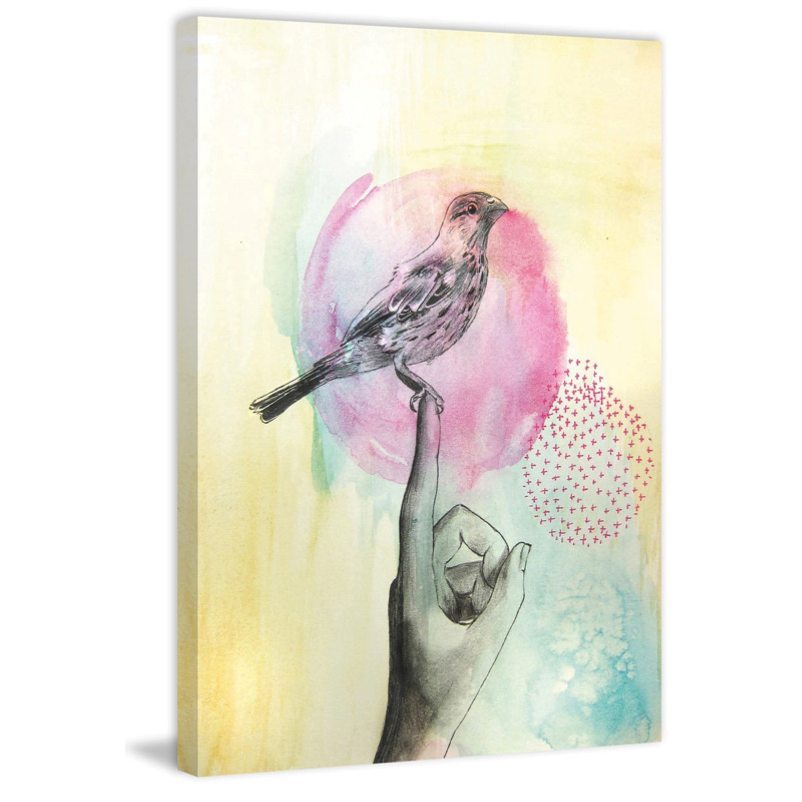Marmont Hill Bird Rest Painting Print on Wrapped Canvas