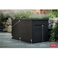 thumbnail image 5 of Keter Java 230 Gallon XL Durable Resin Outdoor Deck Box Storage Organization, Wicker Espresso Brown, 5 of 10