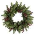 thumbnail image 2 of Northlight Real Touch™️ Noble Fir with Berries Artificial Christmas Wreath - Unlit - 24", 2 of 7