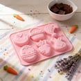 thumbnail image 2 of REZUOFI 3 Pcs Easter Egg Bunny Chick Chocolate Mold Flexible Non-Stick Baking Tool for Jelly Pudding Soap Cake Reusable Silicone Molds Holiday Dessert Candy Craft, 2 of 6