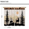 thumbnail image 2 of Farmhouse Forest Cabin Kitchen Curtains Rustic Wooden Small Short Cafe Window Curtains Tree Country Deer Bear Rod Pocket Bathroom Window Drapes Treatment Tier Curtains 2 Panels (27.5x36 Inch), 2 of 6