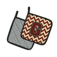 thumbnail image 2 of Carolines Treasures CJ1061-GPTHD Letter G Chevron Maroon and Gold Pair of Pot Holders, 7.5HX7.5W, multicolor, 2 of 2