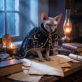 thumbnail image 4 of Halloween Cat Costume Witch Cloak Wizard Hat Pet Outfit for Cats Funny Dress Up Apparel for Halloween Parties Photos, 4 of 8