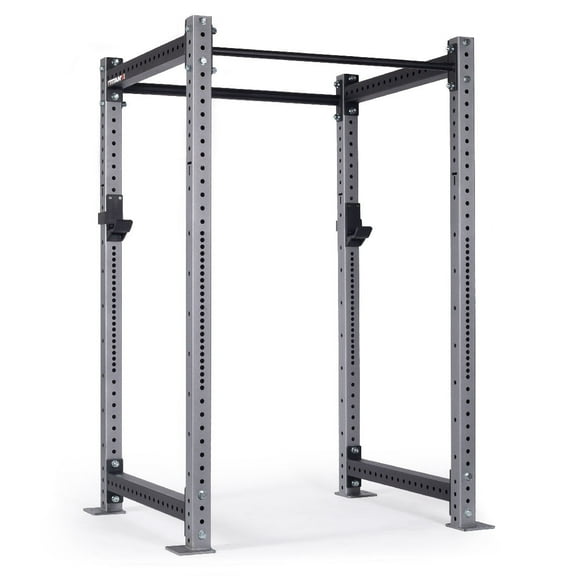 Titan Fitness X-3 Series 80" Silver Bolt-Down Power Rack, 36" Depth, Rackable 1650 LB Cage, 1.25" and 2" Pull Up bars, Standard J-Hooks, Weightlifting and Strength Training