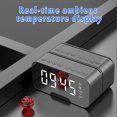 thumbnail image 3 of (Blanc)Naivear Réveil Portable Radio-Réveil Led Créatif Miroir Affichage Led Horloge Led Portable Haut-Parleur compatible Bluetooth Sans Fil pour Chambre, 3 of 5