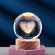 thumbnail image 1 of Crystal Ball Night Light 3D Engraved Heart Crystal Globe with Warm LED Lamp Base, Love Heart Lights as a Gift for Teens Boys and Girls, 1 of 5