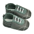 thumbnail image 4 of Girls Boys Sneakers Comfortable Baby First Walking Shoes Soft Leather Crawling Shoes for Toddlers Ideal for Early Stages of Walking and Crawling Baby Sneakers(Color:Grey,Size:0-6 Months), 4 of 8