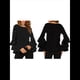 thumbnail image 2 of Blusa de con Mangas Acampanadas y Lunares para Mujer, Talla Grande, con Mangas Plegadas Negro L, 2 of 7