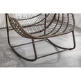 thumbnail image 5 of LUCKHAO Outdoor Patio Rattan  Rocking Chairs, Oversized Papasan Rock Chair Indoor with Thick Cushion - Rocker Egg Chair for Front Porch Garden Backyard, 5 of 11