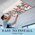 thumbnail image 5 of 3 Pack Christmas Hat Fluorescent Light Covers for Ceiling Lights Snowman Magnetic Ceiling Light Covers Overhead Light Filters for Office Classroom Home, 5 of 9