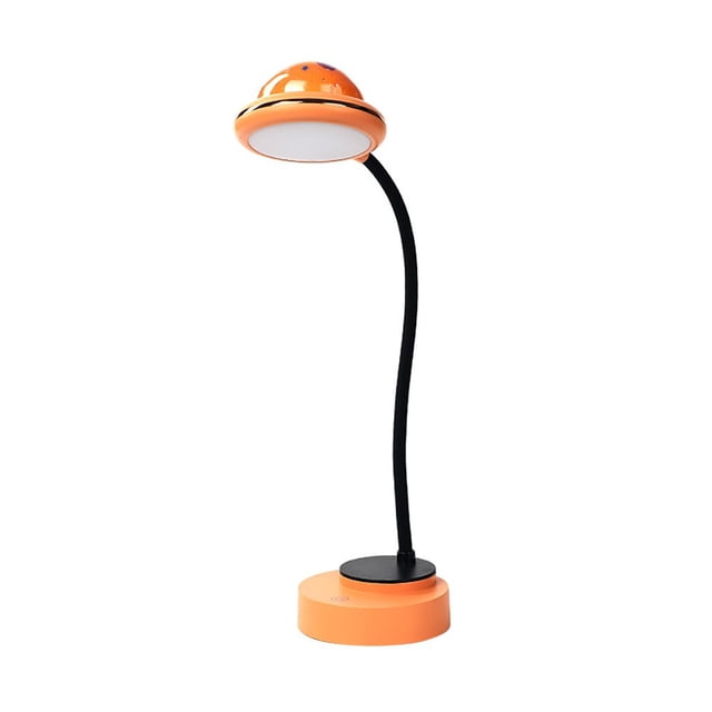 YOPTOP Night Light Wireless USB Rechargeable LED Starry Sky Projection Desk Clip Reading Lamp for Laptop,orangeroundbase