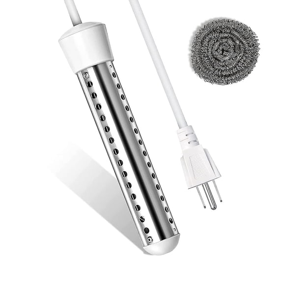 Immersion Water Heater For Boiling Bathtub Water, Heavy Duty Submersible Bucket Water Heater With Metal Guard Cover To Heat 5 Gallons Of Water In Minu