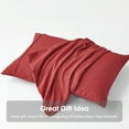 thumbnail image 3 of JML Brushed Microfiber Pillowcases Queen Set of 2, Soft and Cozy, Wrinkle, Fade, Stain Resistant, 20"x 30", Burgundy, 3 of 5