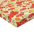 thumbnail image 2 of Ambesonne Yellow Fitted Sheet, Cup with Dots and Fruits, Twin XL Size, Yellow Scarlet, 2 of 3