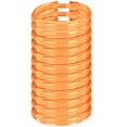thumbnail image 3 of 12 Piece Premium Plastic Orange Clear Shower Curtain Hooks Rings Round 2.3" Inches, 3 of 3