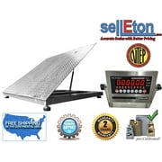 NTEP 48" x 48" 4' Diamond Plate Lift-Top Stainless Steel Floor Scales 5000 lbs