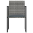 thumbnail image 4 of vidaXL 5 Piece Outdoor Dining Set with Cushions Poly Rattan Grey, 4 of 11