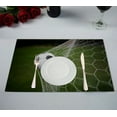 thumbnail image 1 of EREHome Ballon de Football dans But Set de Table Tapis de Tasse 12x18 Pouces, Ensemble de 2, 1 of 2