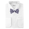 thumbnail image 1 of Men's White Solid Dress Shirt and Self Tie Bow Tie, 1 of 1