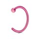 thumbnail image 1 of Nvzi 2 piezas Unisex Aro de nariz abierto de acero de titanio quirúrgico Piercing de nariz de 8 mm, rosa, 1 of 4