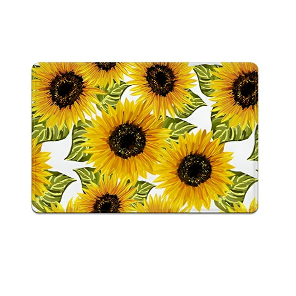 LAMIRO Kitchen Mats,Sunflower Kitchen Mats for Floor,Anti-Fatigue Mats for Kitchen Floor Cushioned,Non-Skid Washable Memory Foam Kitchen Rugs and Mats for Bedroom,Office,Sink,Laundry 17.3*29''''