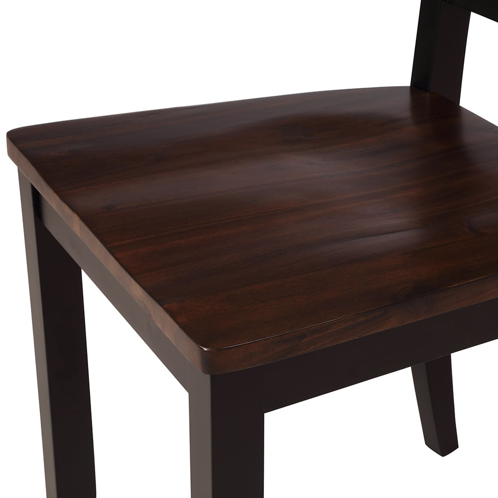 Kepooman 5Piece Dining Table Sets, Wooden Table & 4 Chairs Set for Dining Room Kitchen Restaurant, Black & Cherry Kepooman 5Piece Dining Table Sets, Wooden Table & 4 Chairs Set for Dining Room Kitchen Restaurant, Black & Cherry