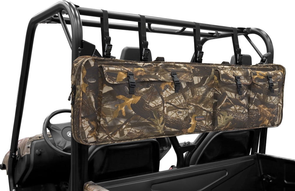 Double Gun Rack For UTV - Quick Release Gun Bag Holder With Storage For Hunting Rifles & Gear