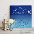 thumbnail image 4 of Canvas Print Wall Art Oil Paintings Ocean Happy Beach Place Words Picture Prints Artwork for Living Room Kitchen Bathroom Bedroom, 4 of 9