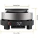 thumbnail image 5 of Estufa eléctrica portátil Nikou, placa calefactora eléctrica pequeña de 500 W, mini estufa portátil, calentador eléctrico de encimera con quemador caliente para cocina doméstica, 5 of 7