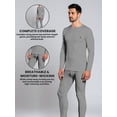 thumbnail image 4 of Mossy Oak Men's Slim Fit Moisture-Wicking Thermal Base Layer Set, Grey Melange, Size L, 2-Piece, 4 of 7