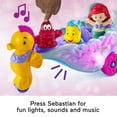 thumbnail image 3 of Disney Princess Ariel's Light-Up Sea Carriage Little People Musical Vehicle for Toddlers, 3 of 6